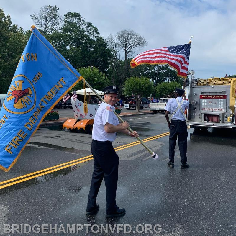 Ed carries BHFD flag. 