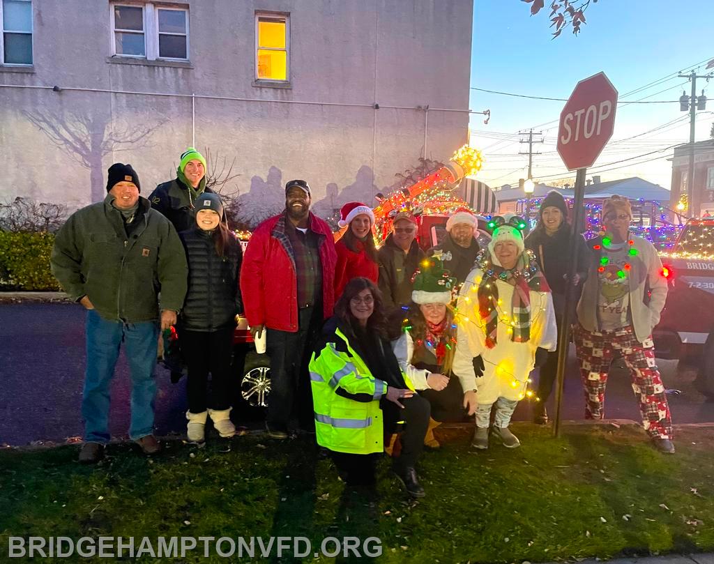 Some of Bridgehampton Fire Department’s finest  kicked off the holiday season with the Parade of Lights in Southampton Village.  