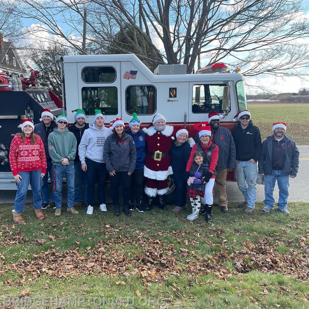 The Bridgehampton Fire Department Chiefs would like to thank Santa and all of his elves for a fun-filled afternoon for our members, their children and grandchildren. 