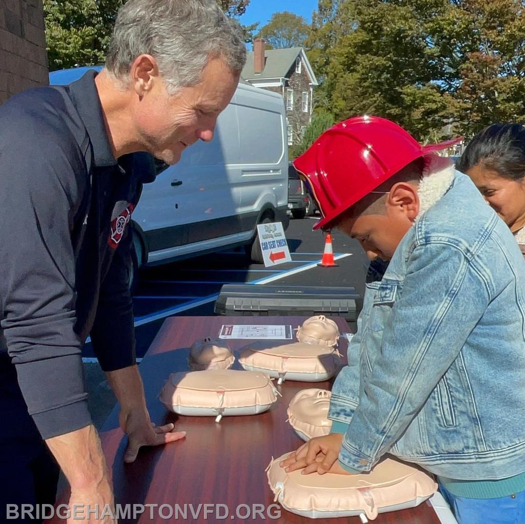 ... and showing everyone a little about what we do! A future EMT in the making! 