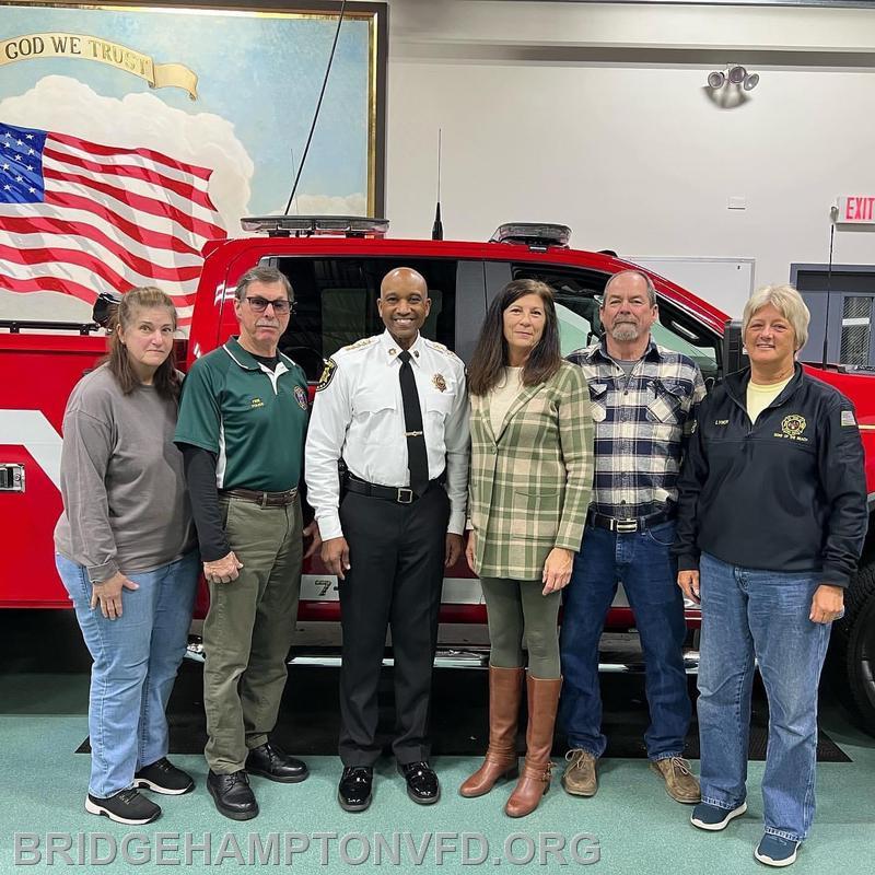 January 17, 2023
Thanks to Suffolk County Sheriff Errol Toulon for visiting our firehouse to speak at a meeting of the South Fork Fire Police hosted at our Fire House.  