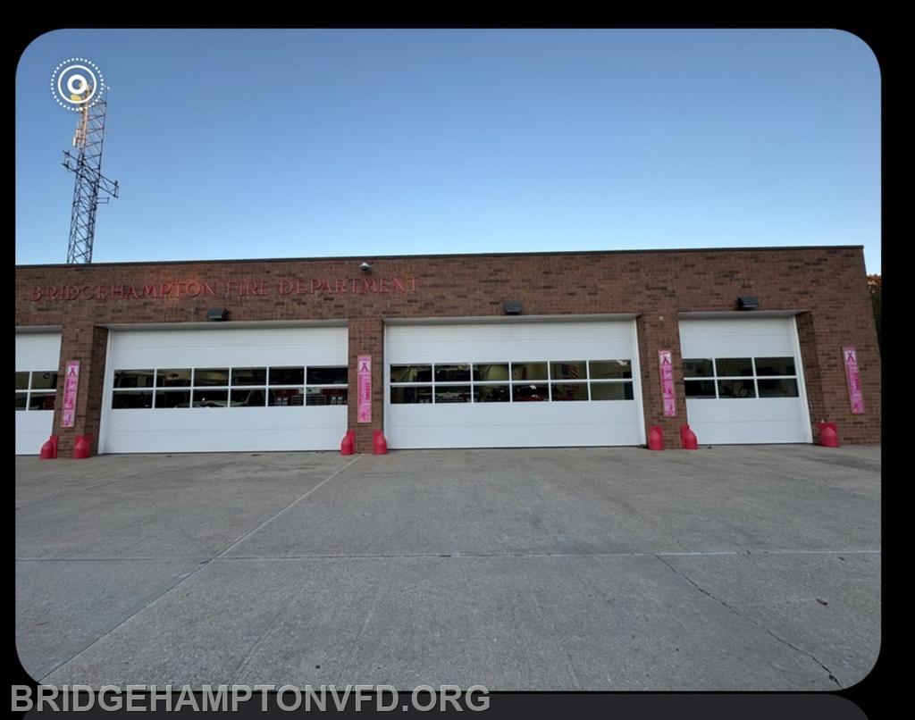 In honor of Breast Cancer Awareness Month, the Bridgehampton Fire District allowed us to display pink banners on the front of our headquarters. Thank you to EMS Company member Elias Sandoval of E.M. Quality Home Construction for making the frames for the banners and getting them hung in honor of all those who have battled breast cancer