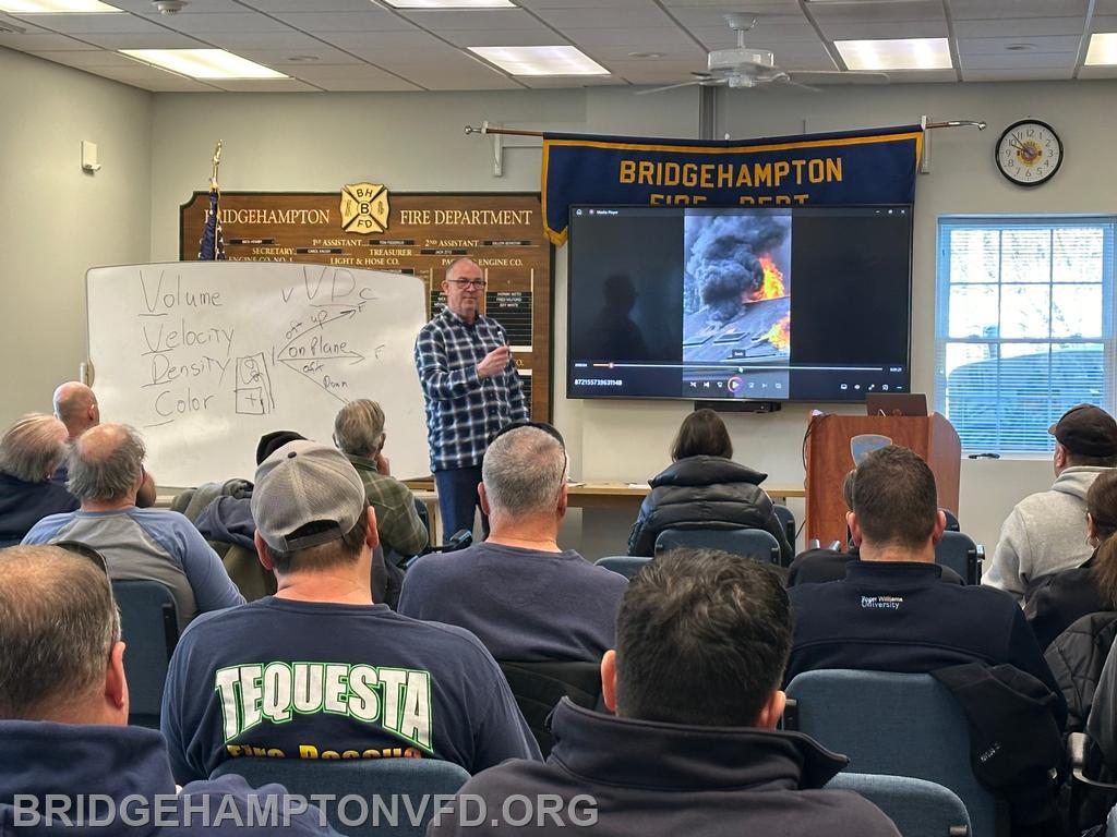 January 20, 2024 The Art of Smoke Reading at Bridgehampton Fire Department. 