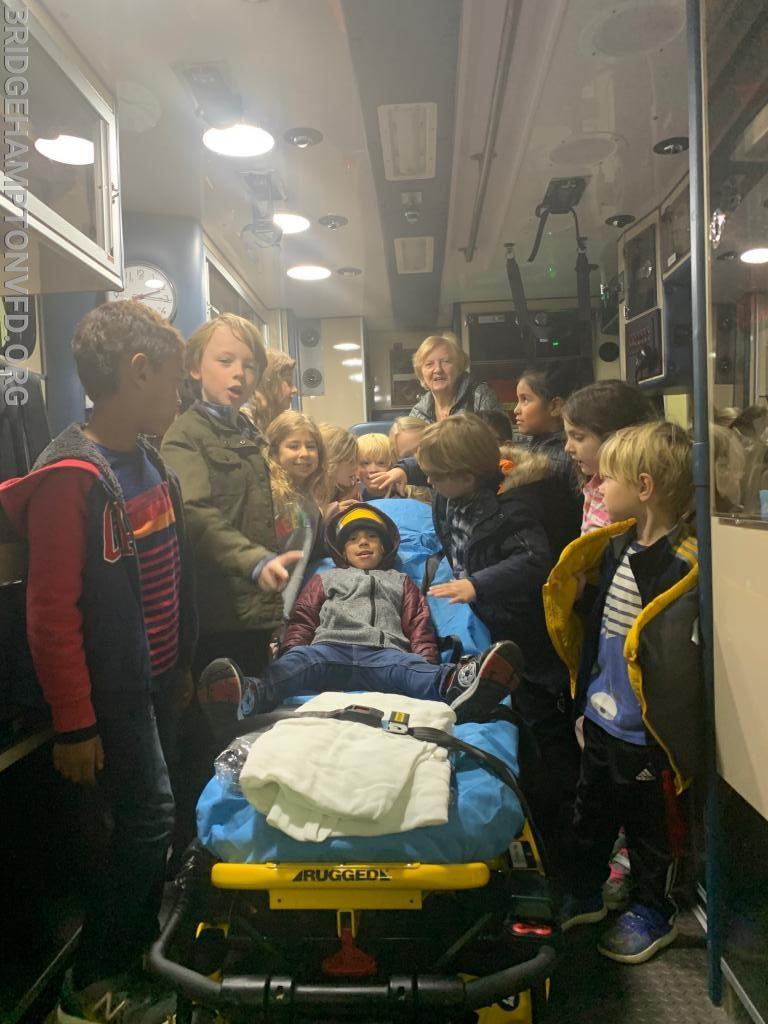 The students had a first hand look at the inside of the ambulance. 