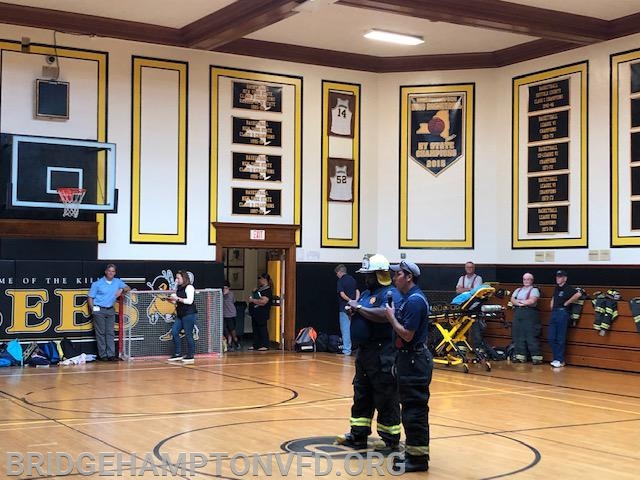 Chief Mark Balserus and Chief Nick Hemby address the students. 