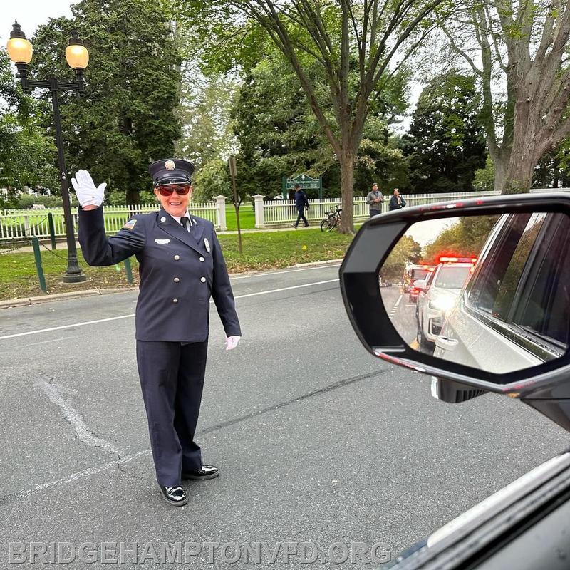 October 15, 2023, EMS and fire police personnel represented our department at East Hampton Town’s 375th anniversary parade on what was a rainy Saturday in the village.