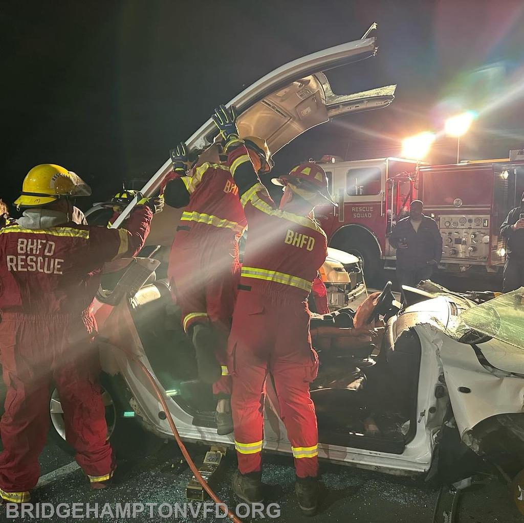  The Suffolk County Fire Academy EMS Vehicle Extrication Awareness class at BHFD. 