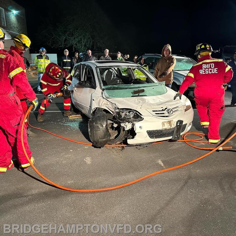  The Suffolk County Fire Academy EMS Vehicle Extrication Awareness class at BHFD. 