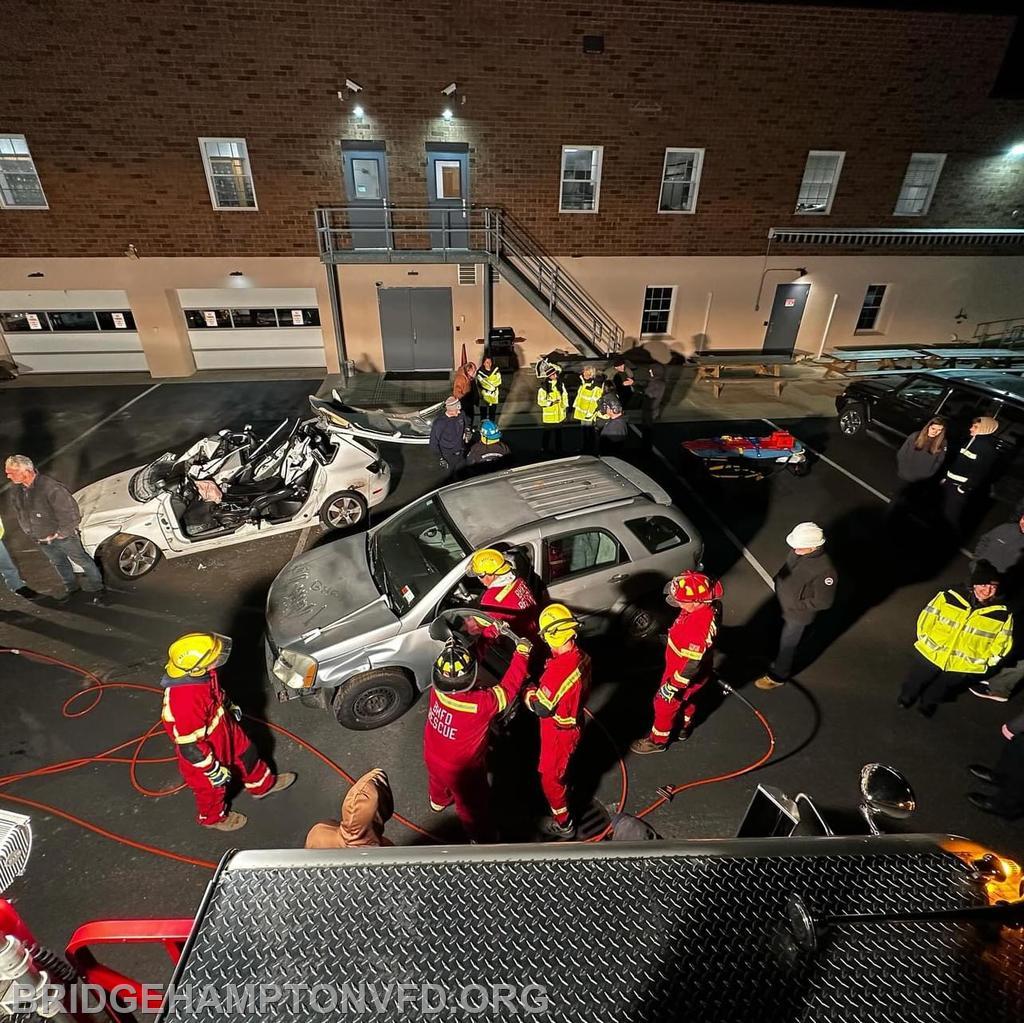  The Suffolk County Fire Academy EMS Vehicle Extrication Awareness class at BHFD. 