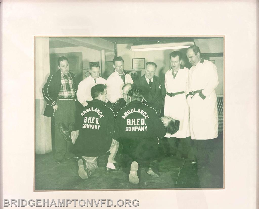 Happy EMS Week! EMS personnel are being celebrated across the country this week for the important work they do. At the Bridgehampton Fire Department, we are honoring our EMS providers, both volunteer and paid, who serve our community so well. 

This year’s @NREMT theme is “Honoring Our Past, Forging Our Future,” to mark the 50th anniversary of this national recognition for EMS. In that same spirit, we honor not only our dedicated EMS members currently serving, but all those who came before us. Their hard work, skill and eye toward the future set the foundation for the strong EMS Company of today. 

Here’s a little background on the photos: The first “ambulance squad” was formed at BHFD in December 1946 with Captain Arthur Halsey. The district purchased the first ambulance, a ‘47 Cadillac, soon after. By 1960, the Ambulance Company was formed with Bill Crowley as the first company captain Ben Buchholtz, in the fifth photo, was the first female captain, who served for an impressive 15 years in the role.
