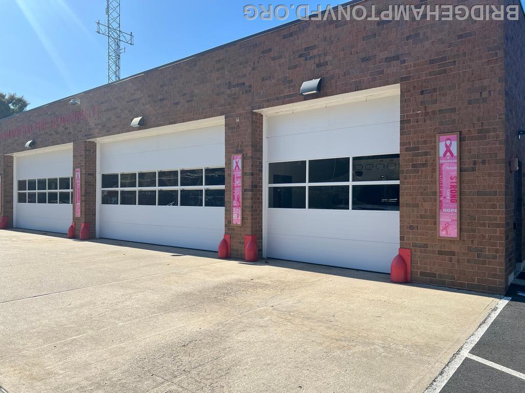 In honor of Breast Cancer Awareness Month, the Bridgehampton Fire District allowed us to display pink banners on the front of our headquarters. Thank you to EMS Company member Elias Sandoval of E.M. Quality Home Construction for making the frames for the banners and getting them hung in honor of all those who have battled breast cancer! 