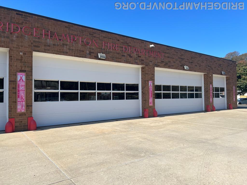 In honor of Breast Cancer Awareness Month, the Bridgehampton Fire District allowed us to display pink banners on the front of our headquarters. Thank you to EMS Company member Elias Sandoval of E.M. Quality Home Construction for making the frames for the banners and getting them hung in honor of all those who have battled breast cancer! 