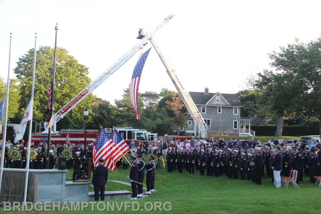 Bridgehampton Fire Department participates in 9 11 Memorial Service. 